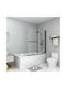 vidaXL Duschwand Badewanne mit Zusammenklappbar Tür 120x140cm Schwarz