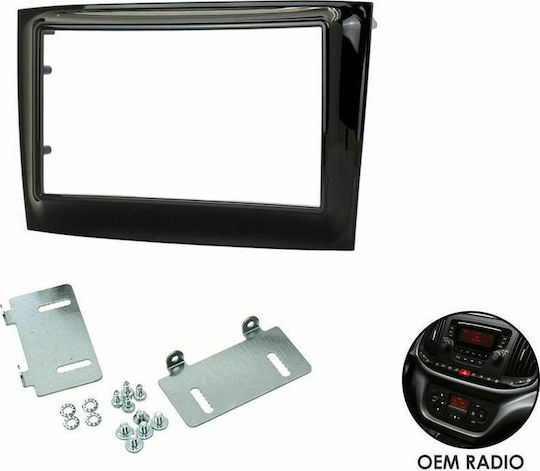 Connects2 DIN Fascia Panels 2 Din Front Panel R/CD for Fiat Doblo 2015 for Fiat Doblo 2015 2021