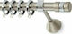 Anartisi Metallic Curtain Pole Orama Double with Rail Φ25mm 300cm Nickel Satin