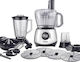 Hoomei Procesor alimentar multifuncțional 800W cu vas 3lt și Blender cu vas Argintiu