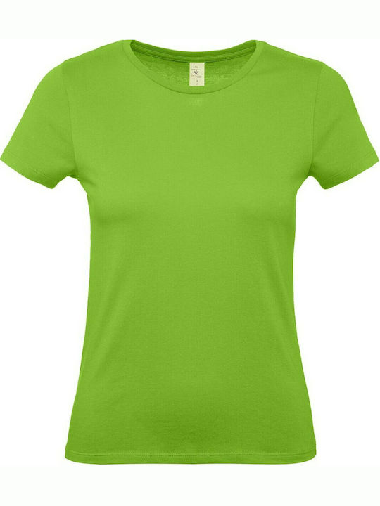 B&C E150 Women's Short Sleeve Promotional T-Shirt Orchid Green