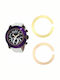 Glam Rock Γυναικείο Ρολόι 44mm Μπαταρίας με Λευκό Δερμάτινο Λουράκι