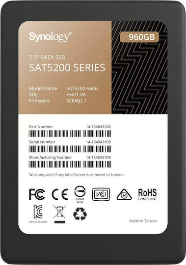 Synology SAT5200 SSD 960GB τύπου 2.5'' με σύνδεση SATA III SAT5200-0960G