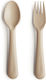 Mushie Baby Set mit Gabel Fork & Spoon aus Sili...