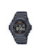 Casio Youth Digital Watch with Black Rubber Strap