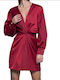 Twenty 29 Mini Evening Dress Satin Burgundy