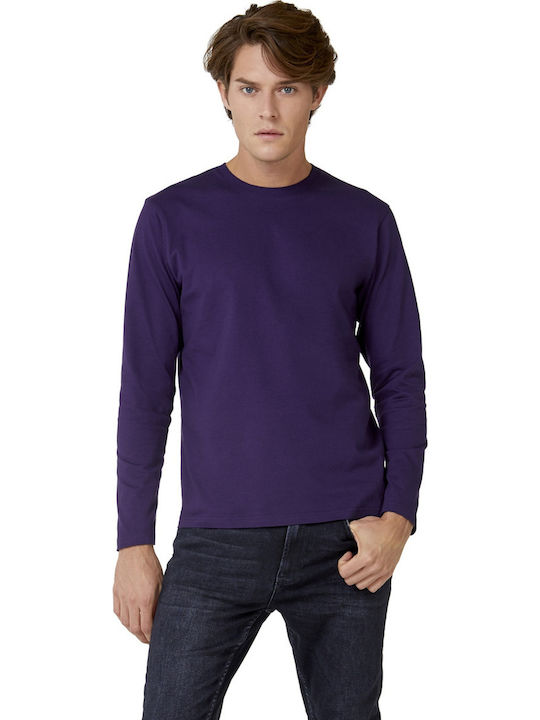 B&C E190 LSL Мъжка рекламна тениска Urban Purple