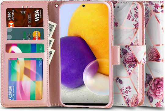 Tech-Protect Floral Wallet Piele artificială Multicolor (Galaxy A72)