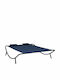 Liegestuhl-Bett Doppel Aluminium mit Textilene-Stoff Blue 200x173x45cm.
