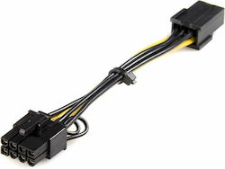 StarTech PCIe cu 6 pini - PCIe cu 8 pini Cablu 0.15m Negru (PCIEX68ADAP)