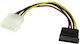 StarTech 4-Pin Molex - 15-Pin Sata Cable 0.15m Πολύχρωμο S55056394
