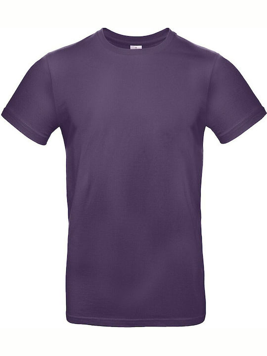 B&C E190 Ανδρικό Διαφημιστικό T-shirt Urban Purple