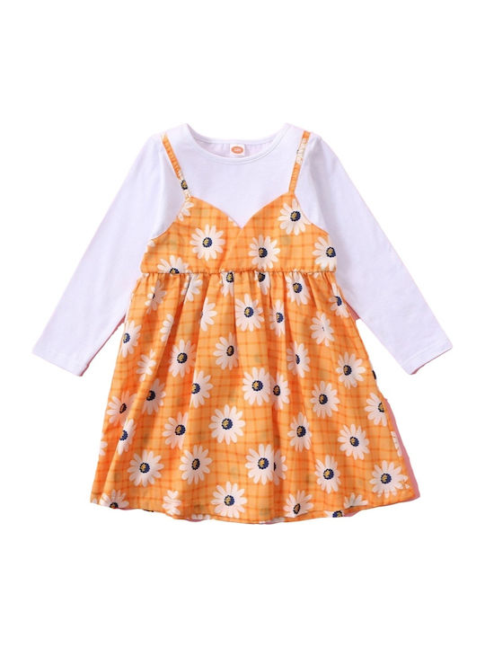 Children's Daily Dress Sunflower Orange