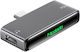 Konverter USB-C männlich zu USB-C 2x weiblich Gray 1Stück CA-7670