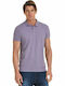 Biston 45-206-001M Men's Short Sleeve Blouse Polo Purple