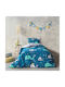 Nima Kids Quilt Single Playtime Blue 160x259cm 26351