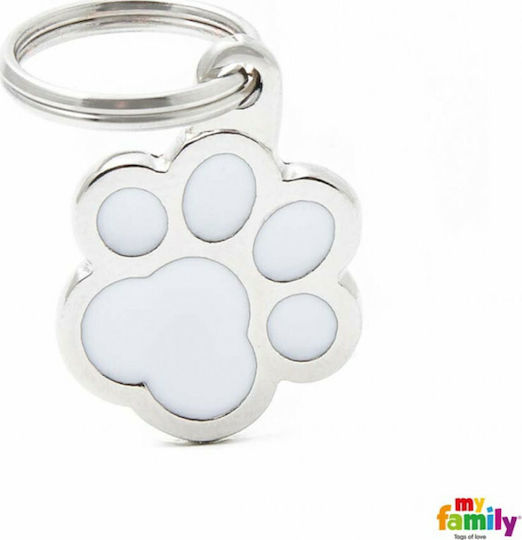 My Family Classic Big Labă Etichetă Pentru Identificarea Câinelui Albă Metalică Personalizată