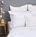 Lux 160TC Hotel Sheet White King Size 260x280cm Cotton & Polyester 1pcs