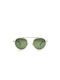 Moscot Pupik Sunglasses with Gold Metal Frame and Green Lens