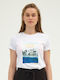Damen T-Shirt Weiß