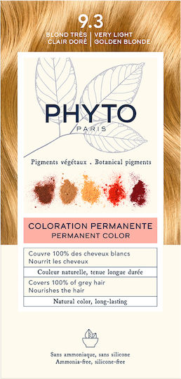 Phyto Phytocolor Vopsea de Păr Fără Amoniac 9.3 Blond Foarte Deschis Auriu 50ml