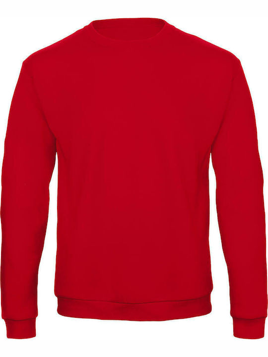 B&C ID.202 50/50 Men's Long Sleeve Promotional Sweatshirt Red