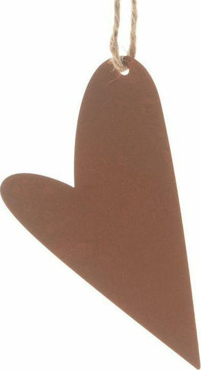 Synchronia Hängendes Wanddekoration Herzen Rost aus Metall 7x12cm 4 Stück