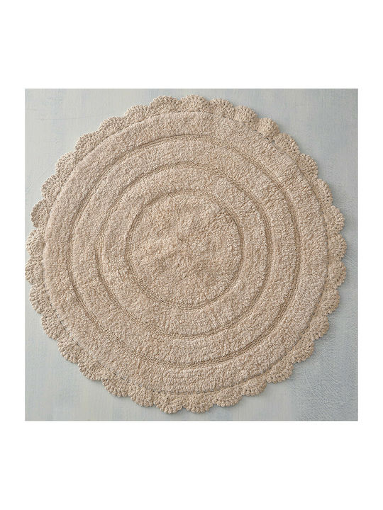 Rythmos Бански килим Памук Кръгла Opal 120-111-1809 Μπεζ Ф70cm