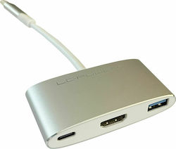 LC-Power Stație de andocare cu USB-C HDMI 4K PD (LC-HUB-C-MULTI-4)