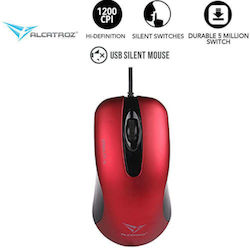 Alcatroz Stealth 5 Wired Mouse Red