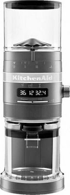 Kitchenaid Μύλος Άλεσης Καφέ On Demand 150W με Χωρητικότητα Xοάνης 340gr Medallion Silver