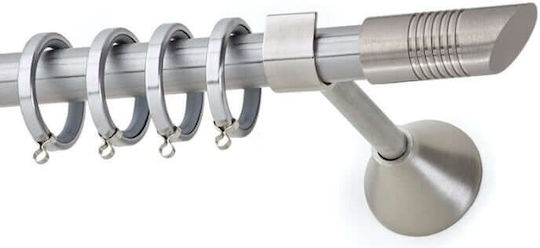 Anartisi Bară Metalică Pentru Perdele Albastră Dublă De Către Rail Φ20mm 160cm Nichel Satinat