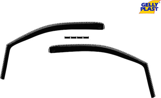 Gelly Plast Set of Windbreakers Front Car Dark Fime for Mitsubishi L200 2pcs