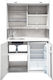 Silver КС105 КС105-Бял Многофункционална Кухненска Маса с Вляво Гурна 105x65x209см Бяла