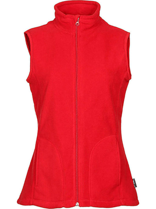 Stedman Women's Sleeveless Promotional Cardigan Red ST5110-SRE