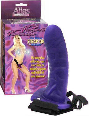 Purple Passion Strap On Gurtzeug mit Einzeln Dildo 15cm in Lila Farbe