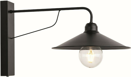 ArkoLight Klassisch Leuchte Wand mit Fassung E27 Schwarz 53x30cm