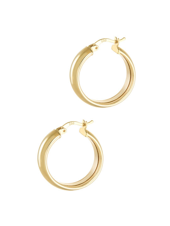 Earring Gold 14K Thick hoop 2.5cm