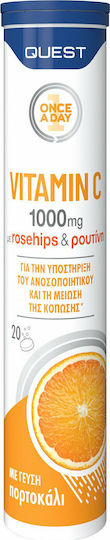 Quest Vitamin C Vitamin for Immune System Boost, the Skin & Antioxidant Action 1000mg Orange 20 eff. tabs