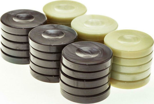 Platinum Games Spielsteine für Backgammon Braun / Beige 3.6cm 30Stück