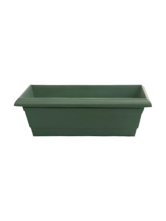 Miltoplast Anthea Νο Ζαρντινιέρα Πλαστική Πράσινη 60x25x20εκ.
