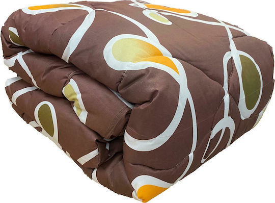 Linea Home Пухено Куинсайз 220x240бр Spiral Кафяв