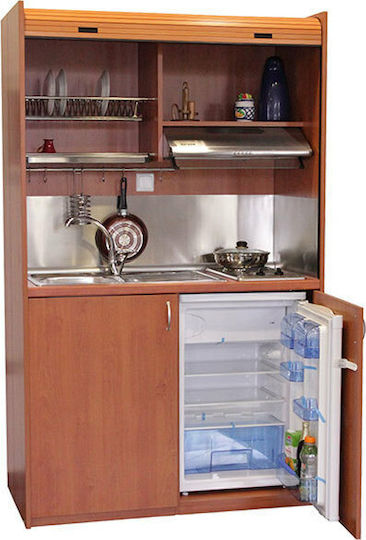 Silver ΚΣ125 Πολυκουζινάκι με Αριστερή Γούρνα 125x65x209cm Πεύκο