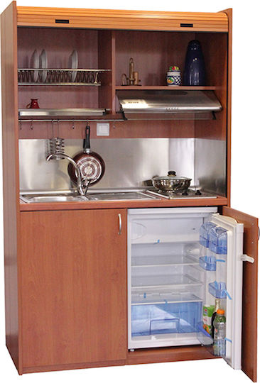 Silver KS125 KS125-Piuliță Bucătărie Mică cu Chiuvetă Stângă 125x65x209cm Piuliță