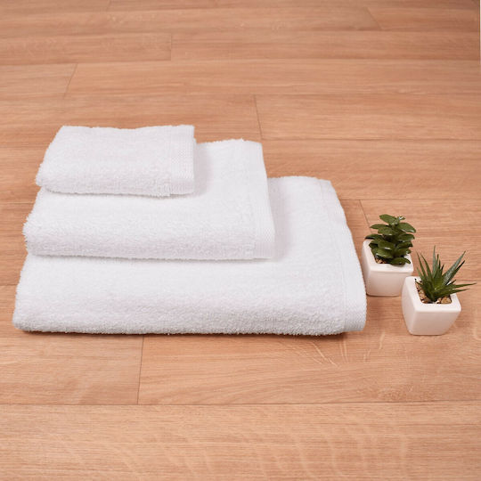 Mc Decor Ξενοδοχειακή Πετσέτα Προσώπου 100x50 εκ. Λευκή Βάρους 600gsm