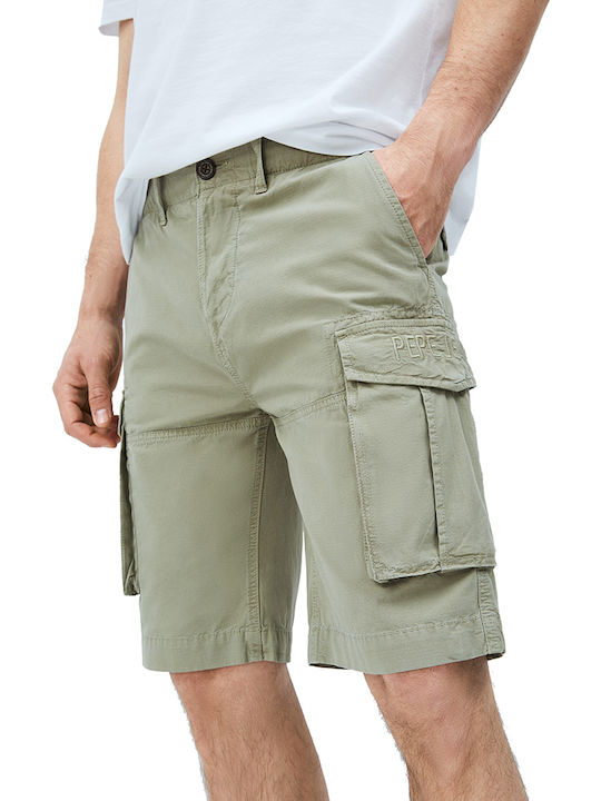 Pepe Jeans Men's Cargo Monochrome Shorts Green