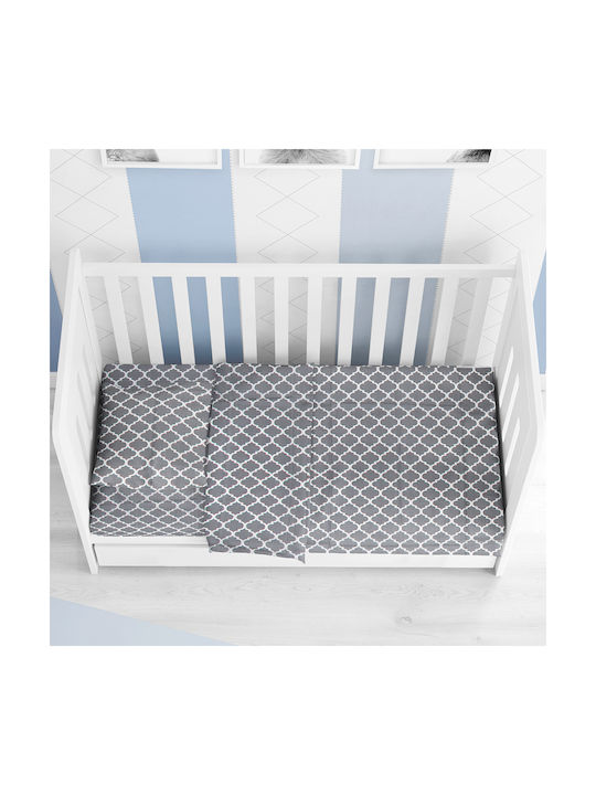 Dimcol Baby Bettbezug Windows 135 Grey 120x160cm.