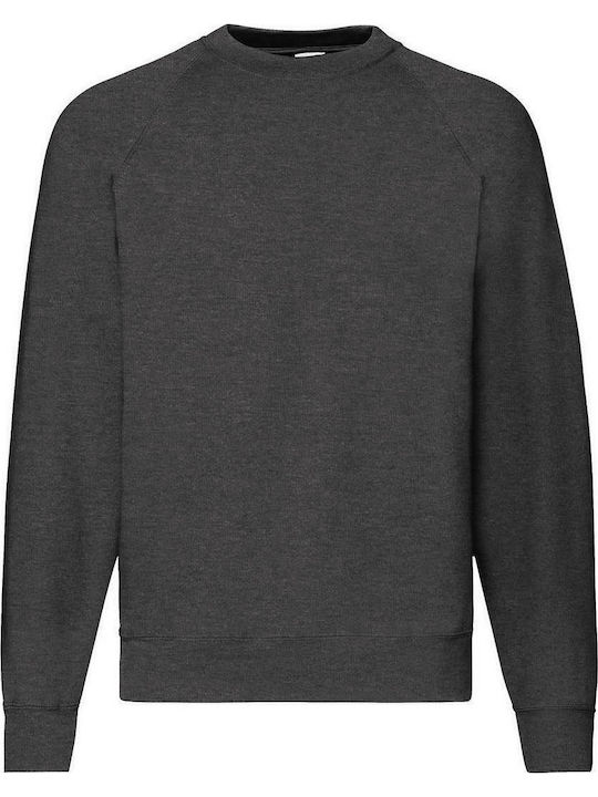 Fruit of the Loom Classic Raglan Ανδρικό Διαφημιστικό Φούτερ Dark Heather Grey