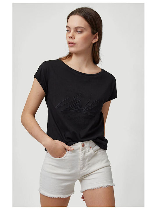 O'neill Summer Women's Cotton Blouse Short Sleeve Black