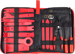 AMiO Removal Tool 16pcs Radio/Upholstery Removal Kit with Carrying Bag